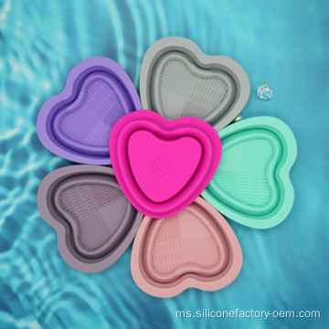 Alat Pembersih Kosmetik Mini yang Boleh Dilipat Mini Silicone
